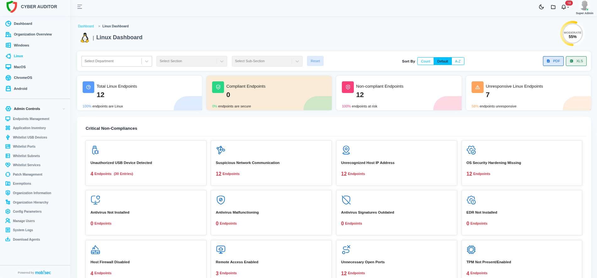 Linux Compliance Dashboard
